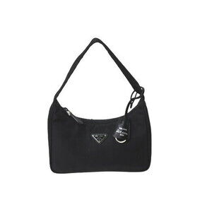 Prada Hobo handbag RE EDITION triangle logo black nylon